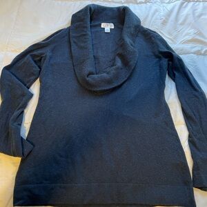 Ann Taylor LOFT Women’s Navy Blue Cowl Neck Sweater